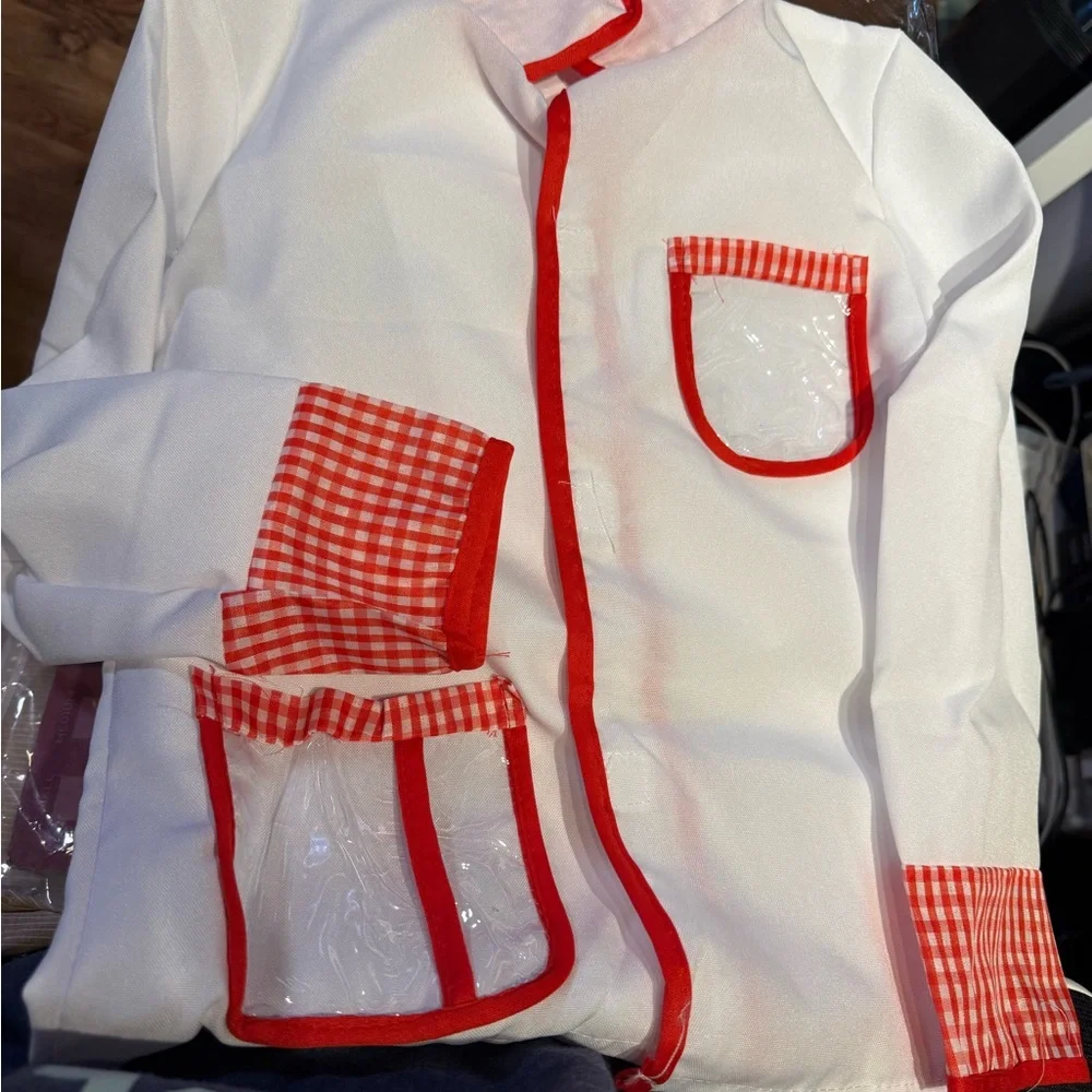 Master Chef Kids Costume - White and‎ Red size 5-6